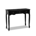 Artiss Console Table 3 Drawers Black Hamptons Style