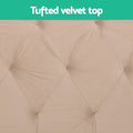 Artiss Storage Ottoman 80cm Weaved Velvet Blanket Box Pine