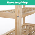 Artiss 4-Tier Shoe Rack 12 Pairs Woven Shelves Storage