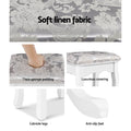 Artiss Velvet Dressing Table Stool White