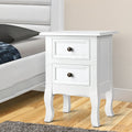 Artiss Bedside Table 2 Drawers White