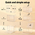 Artiss Clear Acrylic Display Case 27cm Dustproof Toys Box