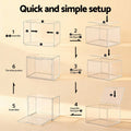 Artiss Clear Acrylic Display Case 3 Pack Toy Storage Box