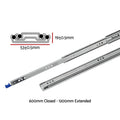 Giantz Drawer Slides Heavy Duty Full Extension 600-1200mm 2x