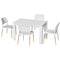 Artiss Dining Table 4 Chairs Set White Wood