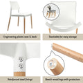 Artiss Dining Table 4 Chairs Set White Wood