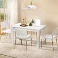Artiss Dining Table 4 Chairs Set White Wood