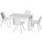Artiss Rectangle Dining Table 4 Chairs Set White