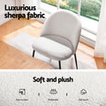 Artiss Dining Table 4 Chairs Set White Sherpa