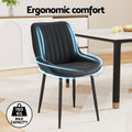 Artiss Dining Table and Chairs Set 5pcs Foldable Kitchen Furniture with 2 Drawers Black and White