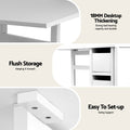 Artiss Dining Table and Chairs Set 5pcs Foldable with 2 Drawers Black and White