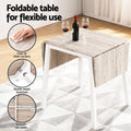 Artiss Dining Table Chairs Set 5pcs Foldable Kitchen Natural White