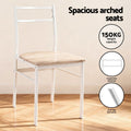 Artiss Dining Table Chairs Set 5pcs Foldable Kitchen Natural White