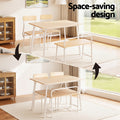 Artiss Dining Table Chairs Set 4 Bench Kitchen Natural White