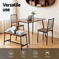 Artiss Dining Table Chairs Set 4 Bench Rustic Brown Kitchen