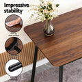 Artiss Dining Table Chairs Set 4 Bench Rustic Brown Kitchen