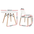 Artiss Round Dining Table 4 Chairs Set White