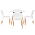 Artiss Round Dining Table 4 Chairs Set White