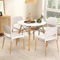 Artiss Round Dining Table 4 Chairs Set White