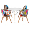 Artiss Dining Table 4 Chairs Set White DSW Seats 4