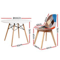 Artiss Dining Table 4 Chairs Set White DSW Seats 4