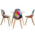 Artiss Dining Table 4 Chairs Set White DSW Seats 4