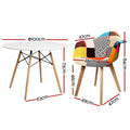 Artiss Dining Table 4 Chairs Set DSW White