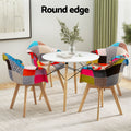 Artiss Dining Table 4 Chairs Set DSW White