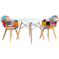 Artiss Dining Table 90cm + 2 Chairs Set