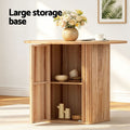1 Artiss Dining Table and 4 Chairs Set Natural Timber