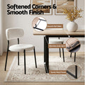 Artiss 200cm Extendable Dining Table Set with 4x Dining Chairs Sherpa White