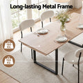Artiss 200cm Extendable Dining Table Set with 4x Dining Chairs Sherpa White