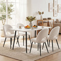 Artiss Dining Table and Chairs Set 5pcs Kitchen Furniture Marble White
