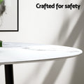 Artiss Dining Table 4 Chairs Set Marble Black