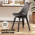 Artiss Dining Table 4 Chairs Set Marble Black