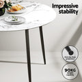 Artiss Dining Table 4 Chairs Set Marble Grey