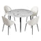 Artiss Dining Table 4 Chairs Set Marble White