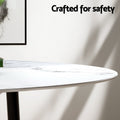 Artiss Dining Table 4 Chairs Set Marble White
