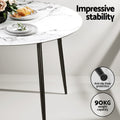 Artiss Dining Table 4 Chairs Set Marble White