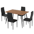 Artiss Rectangle Dining Table 4 Chairs Set Metal