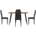 Artiss Rectangle Dining Table 4 Chairs Set Metal