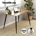 Artiss Rectangle Dining Table 4 Chairs Set Metal