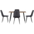 Artiss Dining Table 4 Chairs Set Grey Velvet