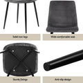 Artiss Dining Table 4 Chairs Set Grey Velvet