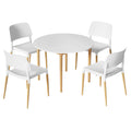 Artiss Dining Table 4 Chairs Set White Wood