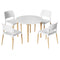 Artiss Dining Table 4 Chairs Set White Wood