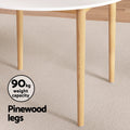 Artiss Dining Table 4 Chairs Set White Wood