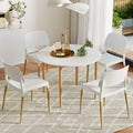Artiss Dining Table 4 Chairs Set White Wood