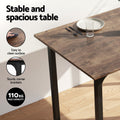 Artiss Dining Table Chairs Set 5 Compact Kitchen Rustic Brown