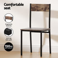 Artiss Dining Table Chairs Set 5 Compact Kitchen Rustic Brown